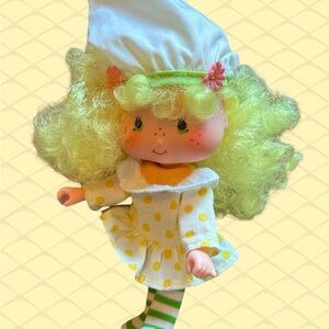 Vintage Strawberry Shortcake Lemon Meringue Doll with Yellow Polka Dot Dress